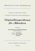 Das erste Konzert mit zeitgenössischer Akkordeonmusik 1949