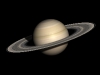 Saturn isolated on black